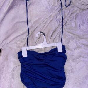 Princess Polly Vibrant Blue Strapless Top